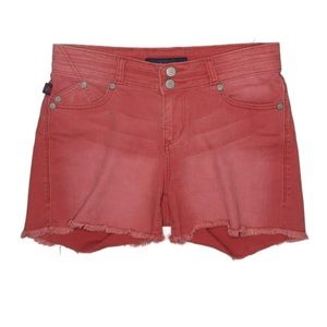 Red washed shorts